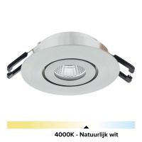 Siena COB richtbare LED spot RVS look 3,1W, 350mA 4000K