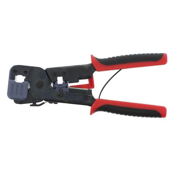 Krimptang met strip&knipfunctie voor RJ11/RJ12&RJ45 connector