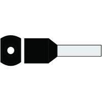Klemko geïsoleerde twin adereindhuls 1,5 mm² in DIN kleur zwart penlengte 8mm 250 stuks | 727525
