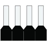 Klemko geïsoleerde adereindhuls op band zwart 1,5 mm² penlengte = 8mm standaard kleur 500 stuks | 728030