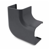 Canalit platte bocht voor leidingkanaal airco en warmtepomp antraciet grijs 125x75mm - 10 stuks zonder folie | 941779-B