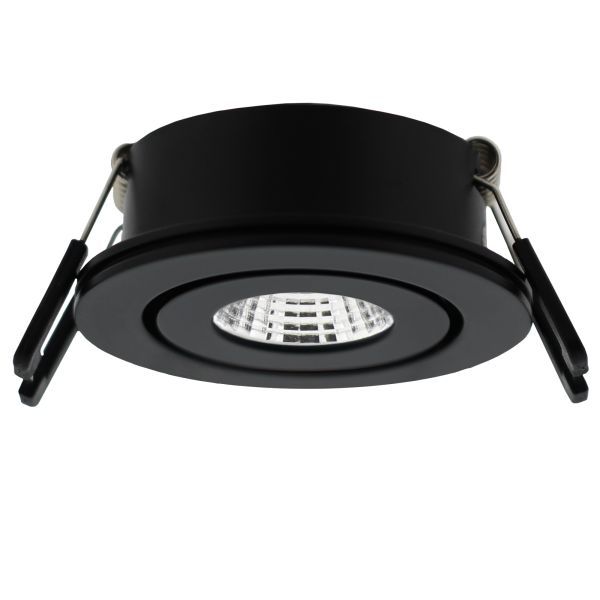 Venice COB LED spot zwart 3W, 500mA, Dim to Warm IP44