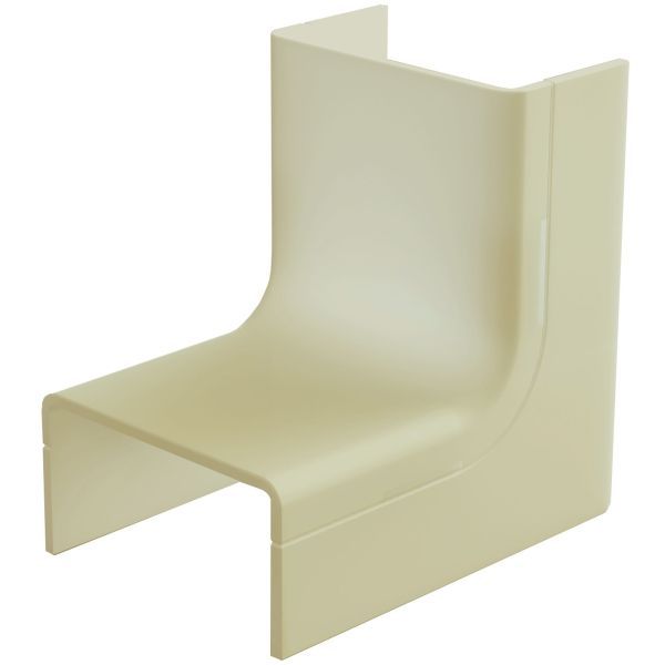 Binnenbocht met bodemstuk 25x13mm crème