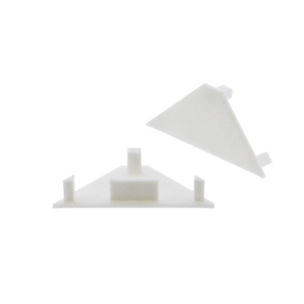 Eindkap voor de zelfklevende driehoek leidingkoker 15mm wit