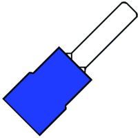 Geïsoleerde platte Pensteker P14mm voor 1,5-2,5 mm²