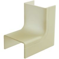 Binnenbocht met bodemstuk 25x13mm crème