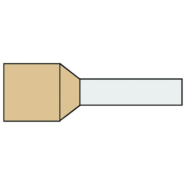 Klemko geïsoleerde adereindhuls 35 mm² afwijkende kleur beige penlengte 25mm 50 stuks | 726114