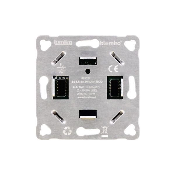 Lumiko Modulaire 3-draads relais led-lichtschakelaar 8A, 2-polig | 891322