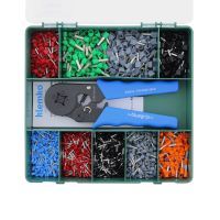 Klemko assortiment geïsoleerde enkel en twin adereindhulzen met tang standaard kleur | 910038