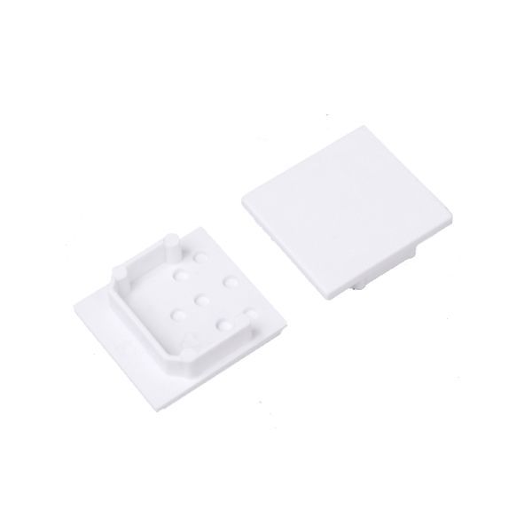 Eindkap voor Profiel 20 opbouw, wit