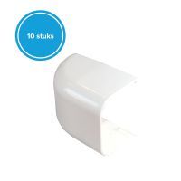 Eindkap 125x75mm, wit, 10 stuks zonder folie
