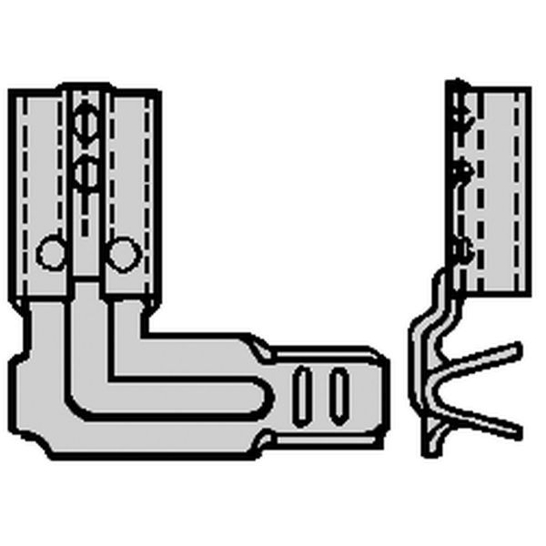 F-krimp Ongeïsoleerde Vlakstekerhuls 2,8x0,5mm voor kabel 0,