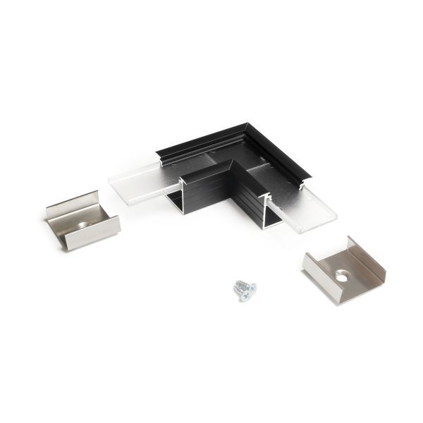 Profiel 20 opbouw hoek 90 graden, zwart