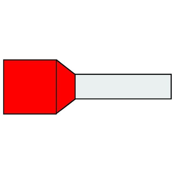 Klemko geïsoleerde adereindhuls 1,5 mm² afwijkende kleur rood penlengte 8mm 500 stuks | 726040