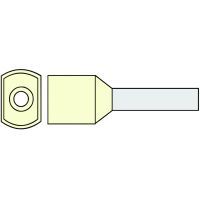Klemko geïsoleerde twin adereindhuls 10 mm² afwijkende kleur ivoor penlengte 14mm 100 stuks | 726555