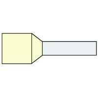 Klemko geïsoleerde adereindhuls 10 mm² afwijkende kleur ivoor penlengte 12mm 100 stuks | 726080