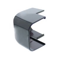 Ronde buitenbocht 90x65mm, antraciet