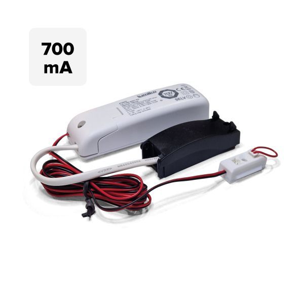 Led driver constante stroom 700mA 13.3W, 19V, dimbaar, met snoer