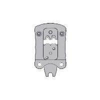 Inzetmatrijs voor ongeïsol. Vlak-steker/huls 6,3mm breed, CSV10