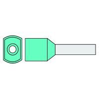 Klemko geïsoleerde twin adereindhuls 0,34 mm² afwijkende kleur turkoois penlengte 8mm 500 stuks | 726486