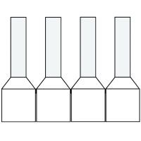 Klemko geïsoleerde adereindhuls op band wit 0,75 mm² penlengte = 8mm afwijkende kleur 500 stuks | 728120