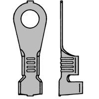 Ni-staal F-krimp ongeïsoleerde ringkabelschoen, M6, Staal vernikkeld