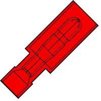 Vol. geïsoleerde rondsteker 4mm voor 0,5-1,5 mm²
