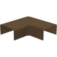 Plattebocht met bodemstuk 25x13mm bruin