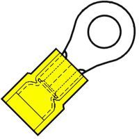 Geïsoleerde Ringkabelschoen M10 voor 4,0-6,0 mm², PVC, SuperPidg