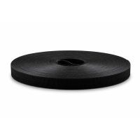 Klittenband tweezijdig scheurbaar 13mm zwart - rol van 22,5m