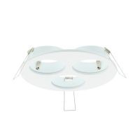 Verona inbouwarmatuur, rond, 3voudig, 120mm, wit