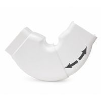 Canalit beweegbare platte bocht voor leidingkanaal airco wit RAL9010 90x65mm | 942465