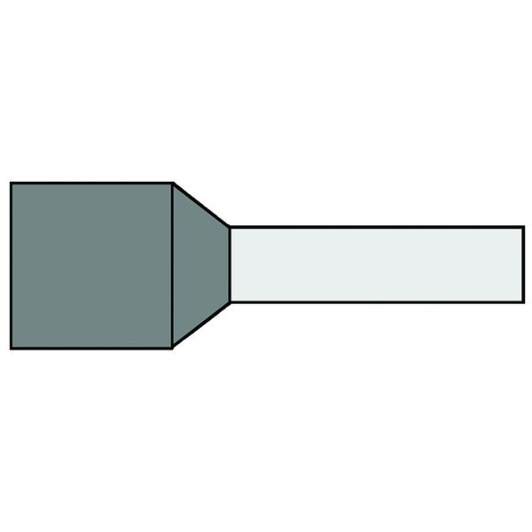 Klemko geïsoleerde adereindhuls 0,75 mm² in DIN kleur grijs penlengte 6mm 500 stuks | 727028