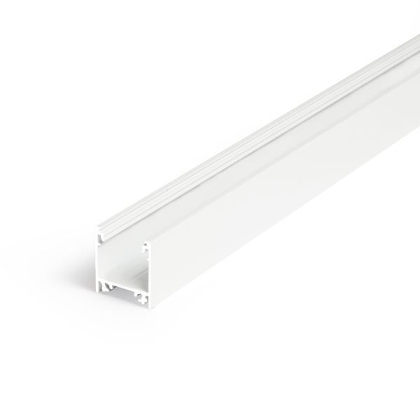 Profiel 20, opbouw, wit, 2 meter