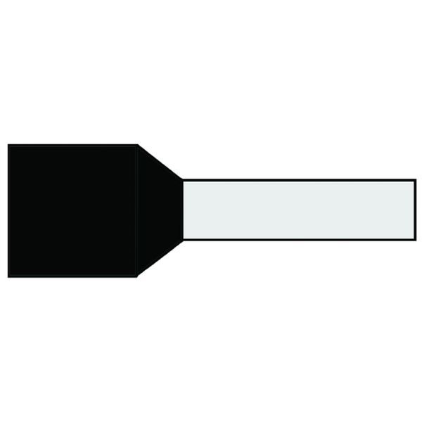 Klemko geïsoleerde adereindhuls 1,5 mm² in DIN kleur zwart penlengte 8mm 500 stuks | 727050