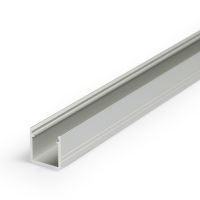 Profiel 10 opbouw 2 meter grijs geschikt voor cob ledstrips van 8mm voor een homogeen lichtbeeld