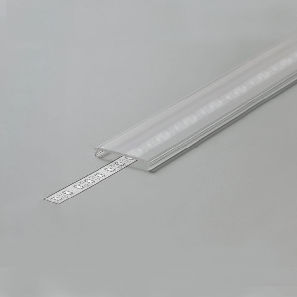 Profiel afdekking C9 voor Prof 30, click 2 meter transparant
