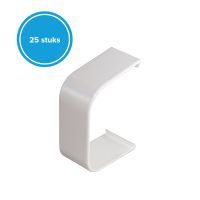 Koppelstuk 125x75mm, wit, 25 stuks zonder folie
