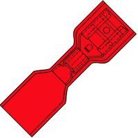 Waterdichte Föhnvlakstekerhuls 6,3x0,8 voor 0,5-1,5 mm²