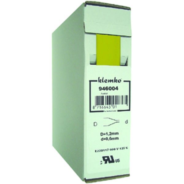 Krimpkous Polyolefin 2:1 In Trekbox Geel 3,2 > 1,6mm