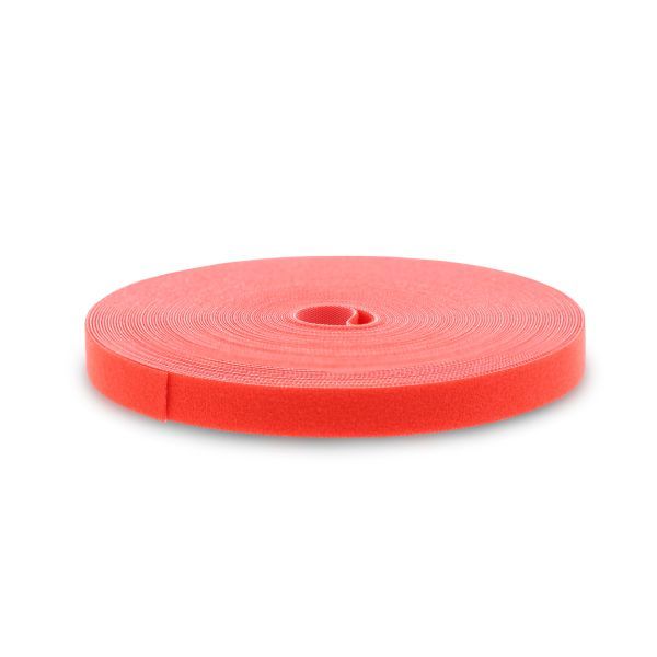 Klittenband tweezijdig 19mm rood - rol van 22,5m