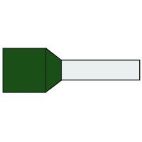Klemko geïsoleerde adereindhuls 50 mm² afwijkende kleur olijf penlengte 20mm 25 stuks | 726120