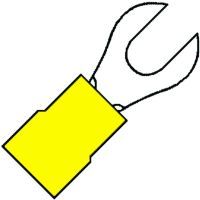 Geïsoleerde micro 1/2rond Vorkkabelschoen M3 voor 0,1-0,5 mm