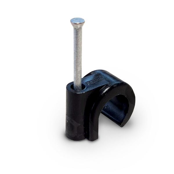 Spijkerclip 11/15mm zwart 100 stuks