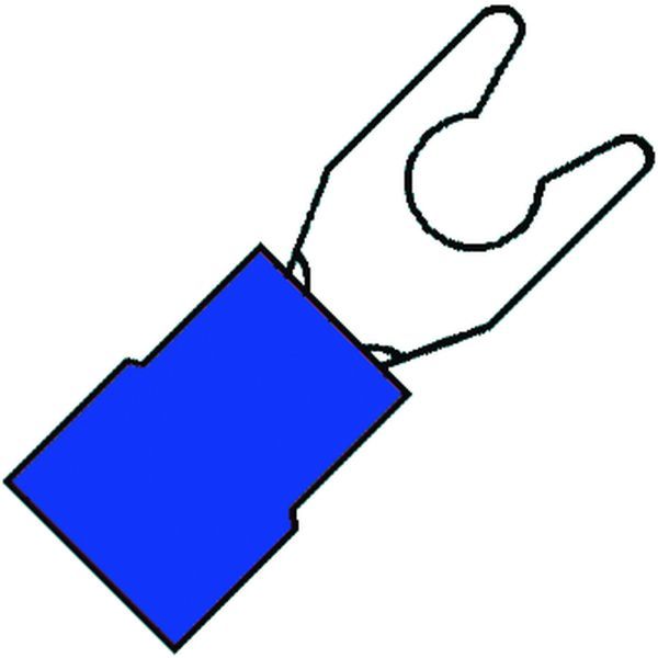 Geïsoleerde Klemvorkkabelschoen M5 voor 1,5-2,5 mm²