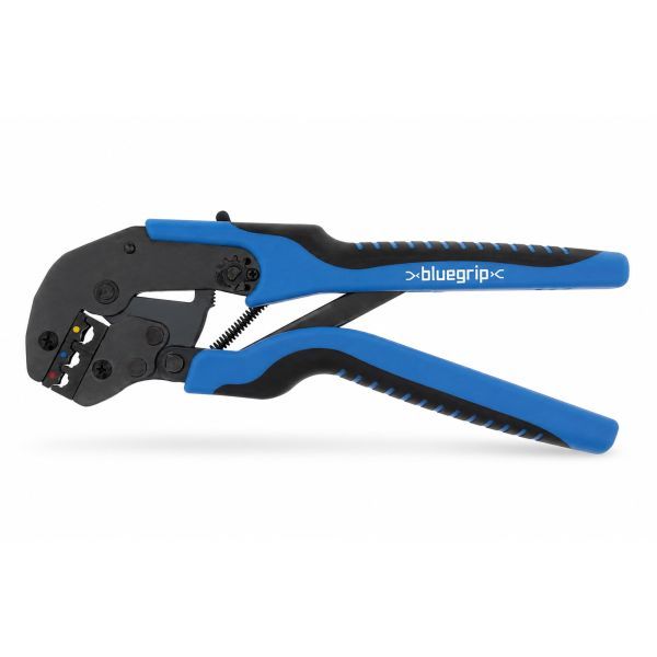 Bluegrip krimptang voor geïsoleerde kabelschoenen 0,5 t/m 6,0 mm², ovaalpersing gehoekt | 903044