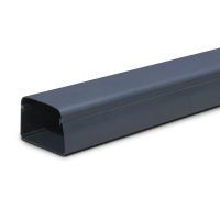 Leidingkanaal airco verpakt 125x75mm, grijs, 2 mtr