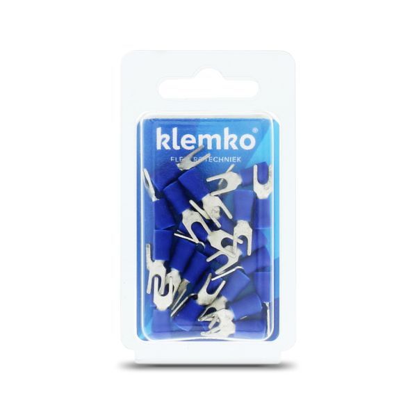 Klemko blister geïsoleerde vorkkabelschoen M3,5 1,5-2,5mm² PVC | 170620