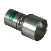 Adapter INOX Gastec QA rvs D50-80mm