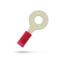 Geïsoleerde Ringkabelschoen M5 voor 0,5-1,5 mm², fosforbrons, PVC